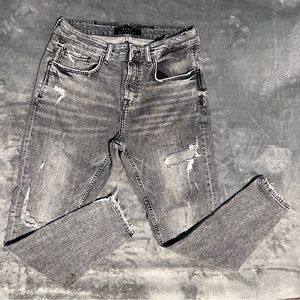 Zara Grey Distressed Jeans